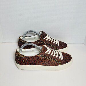 Madewell Leopard-Print Low-Top Sneakers in Brown and Black